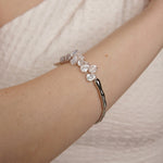 Gembea Jewelry Petal Baroque Sterling Silver Bangles Bracelet