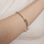 Gembea Jewelry Petal Baroque Sterling Silver Bangles Bracelet