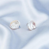Petal Baroque Pearl Stud Earrings - Gembea Jewelry