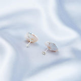 Petal Baroque Pearl Stud Earrings - Gembea Jewelry