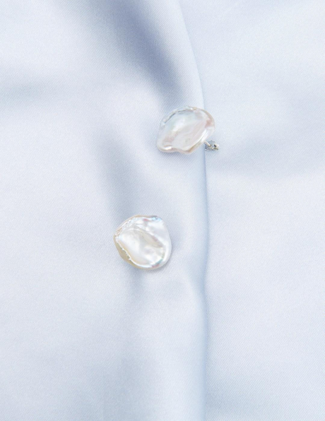 Petal Baroque Pearl Stud Earrings - Gembea Jewelry