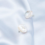 Petal Baroque Pearl Stud Earrings - Gembea Jewelry