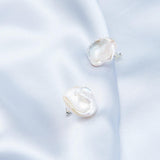 Petal Baroque Pearl Stud Earrings - Gembea Jewelry