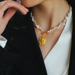 Petal Goddess Natural Baroque Pearl Necklace - Gembea Jewelry
