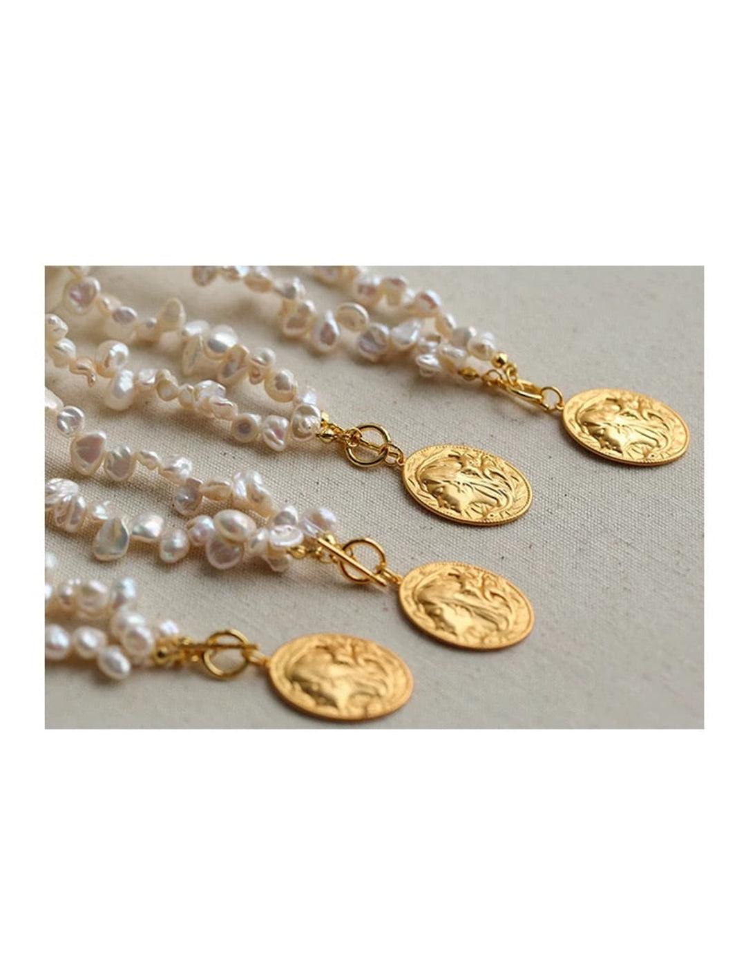 Petal Goddess Natural Baroque Pearl Necklace - Gembea Jewelry