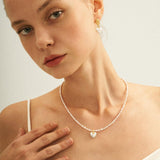 Pink Baroque Pendant Pearl Beaded Necklace - Gembea Jewelry