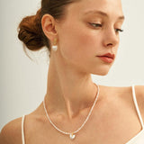 Pink Baroque Pendant Pearl Beaded Necklace - Gembea Jewelry