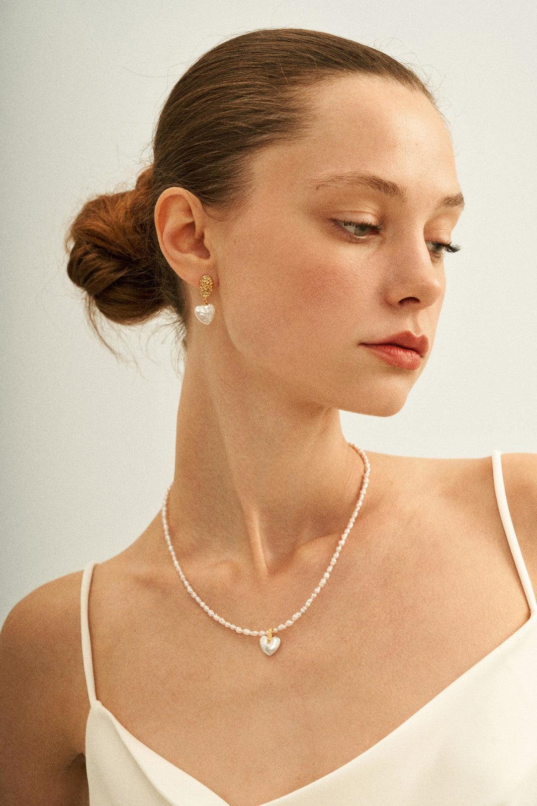 Pink Baroque Pendant Pearl Beaded Necklace - Gembea Jewelry
