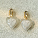 Pure Heart Statement Resin Drop Earrings gembea jewelry