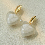 Pure Heart Statement Resin Drop Earrings gembea jewelry