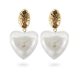 Pure Heart Statement Resin Drop Earrings gembea jewelry