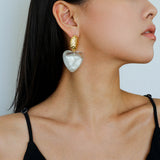 Pure Heart Statement Resin Drop Earrings gembea jewelry
