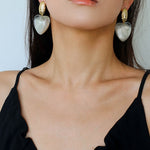 Pure Heart Statement Resin Drop Earrings gembea jewelry