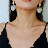 Pure Heart Statement Resin Drop Earrings gembea jewelry