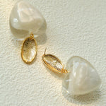 Pure Heart Statement Resin Drop Earrings gembea jewelry
