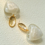Pure Heart Statement Resin Drop Earrings gembea jewelry
