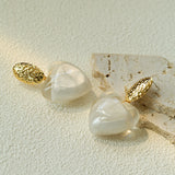 Pure Heart Statement Resin Drop Earrings gembea jewelry