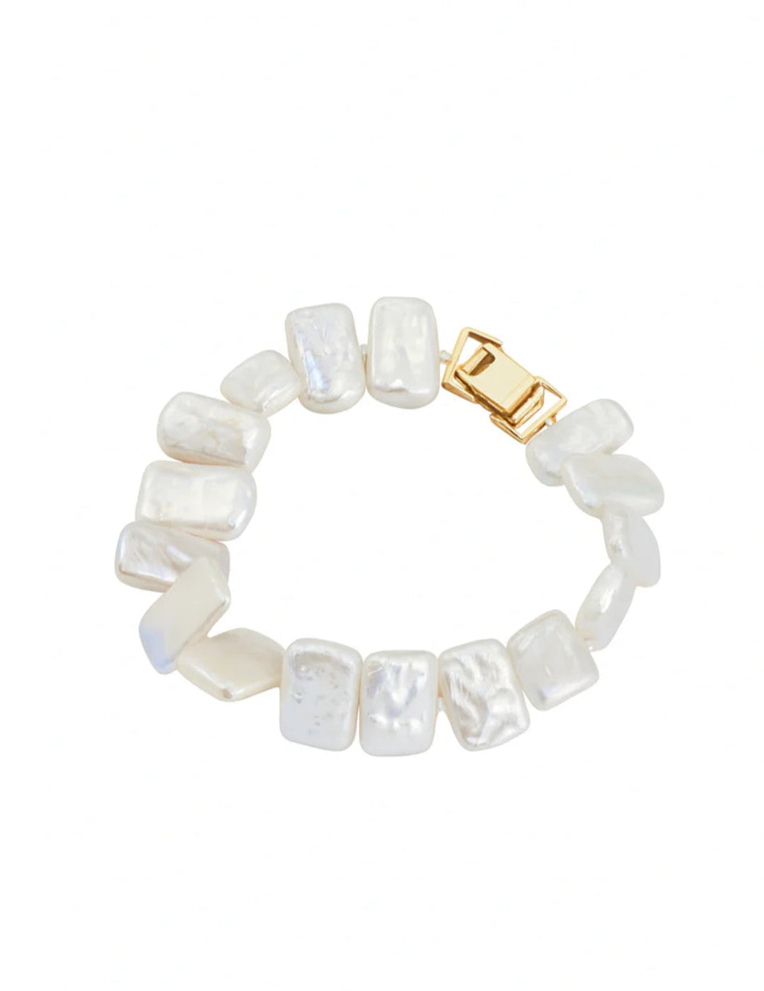 Rectangular Baroque Pearl Bracelet gembea jewelry