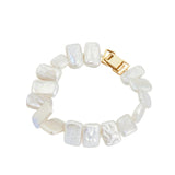 Rectangular Baroque Pearl Bracelet gembea jewelry