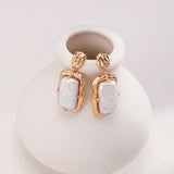 Gembea Jewelry Rectangular Baroque Pearl Drop Earrings