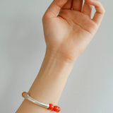 Red Agate Stretch Beaded Bracelet - Gembea Jewelry