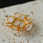 Rock Sugar White Crystal Brooch gembea jewelry