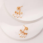 Roman Holiday Rice Pearl Earrings - Gembea Jewelry