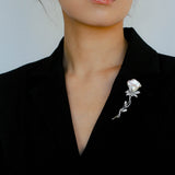 Rose Flower Baroque Pearl Brooch gembea jewelry
