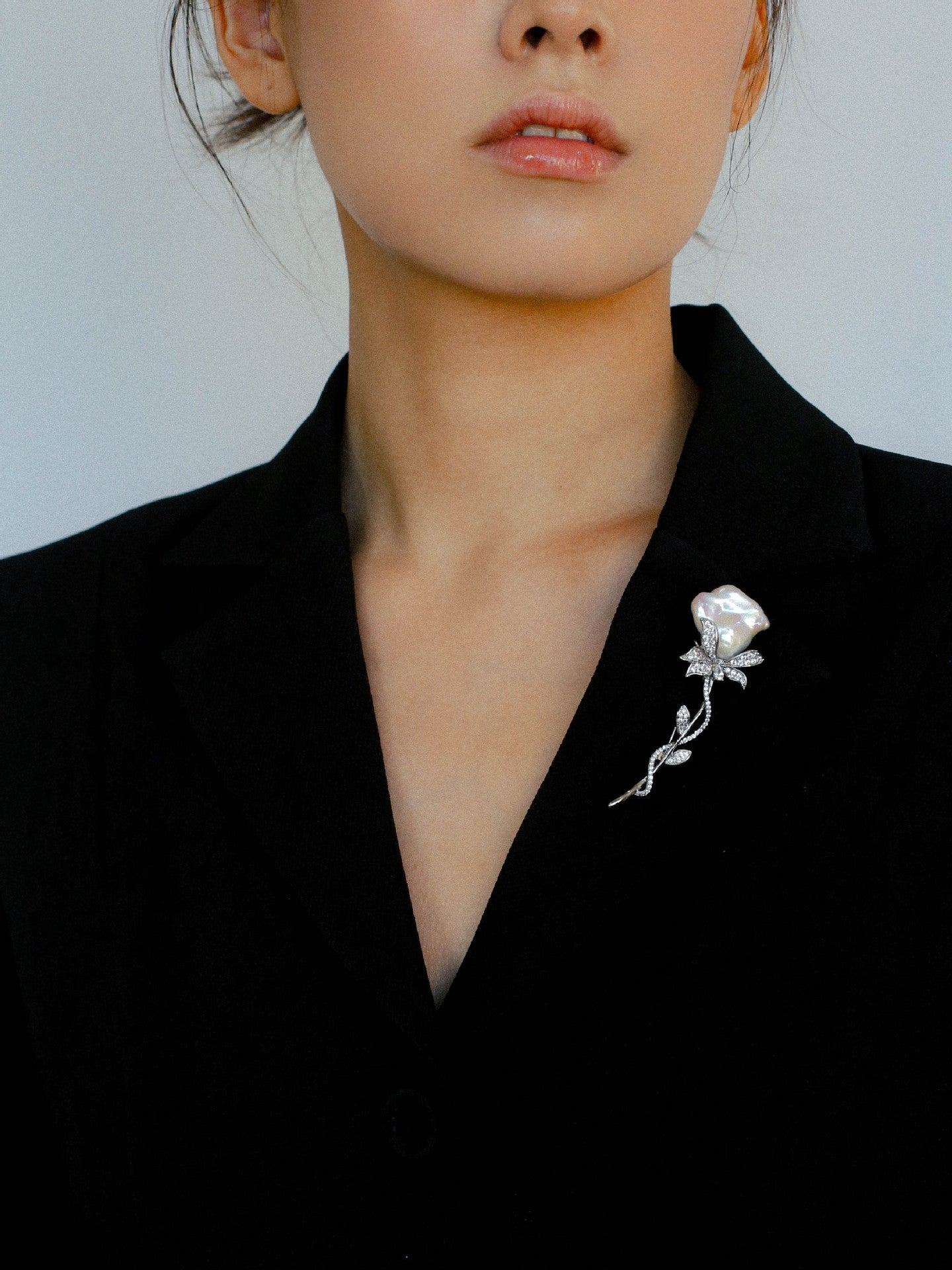 Rose Flower Baroque Pearl Brooch gembea jewelry