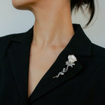 Rose Flower Baroque Pearl Brooch gembea jewelry