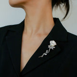 Rose Flower Baroque Pearl Brooch gembea jewelry