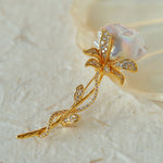 Rose Flower Baroque Pearl Brooch gembea jewelry