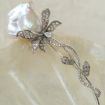 Rose Flower Baroque Pearl Brooch gembea jewelry