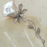 Rose Flower Baroque Pearl Brooch gembea jewelry