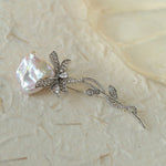 Rose Flower Baroque Pearl Brooch gembea jewelry