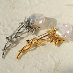 Rose Flower Baroque Pearl Brooch gembea jewelry