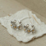 S925 Silver Little Daisy Earrings - Gembea Jewelry
