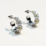 S925 Silver Little Daisy Hoop Earrings gembea jewelry