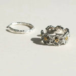 S925 Silver Little Daisy Open Set Ring gembea jewelry