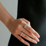 S925 Silver Little Daisy Open Set Ring - Gembea Jewelry