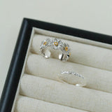 S925 Silver Little Daisy Open Set Ring - Gembea Jewelry