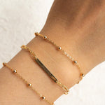 18K Gold S925 Sterling Silver Custom Name Bracelets - Gembea Jewelry