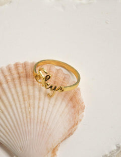 18K Gold S925 Sterling Silver Custom Name Rings - Gembea Jewelry