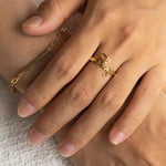 18K Gold S925 Sterling Silver Custom Name Rings - Gembea Jewelry