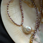 Sea's Embrace Series Baroque Pearl Beaded Necklace - Gembea Jewelry