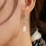 Shaped Baroque Pearl Drop Earrings - Gembea Jewelry