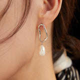 Shaped Baroque Pearl Drop Earrings - Gembea Jewelry