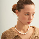 Shaped Big Baroque Beaded Choker Necklace - Gembea Jewelry