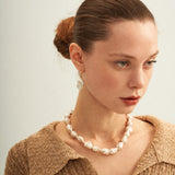 Shaped Big Baroque Beaded Choker Necklace - Gembea Jewelry