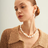 Shaped Big Baroque Beaded Choker Necklace - Gembea Jewelry
